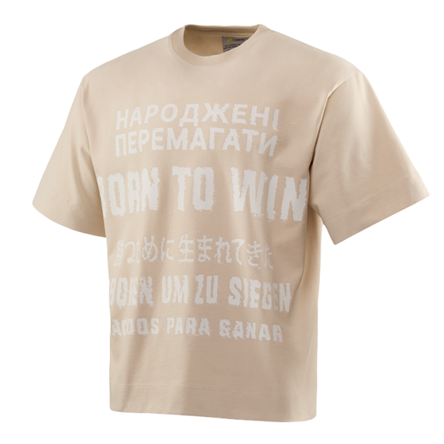 Beige T-Shirt Born to win NAVI x LITKOVSKA 2.0